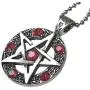 Wicca Jewelry Celtic Pentagram Pentacle Star Red Blood Crystal Gem Wiccan Pagan Witch Magic Healing Protection Amulet Pewter Mens Womens Pendant Necklace Charm for Men Women Silver Ball Chain Wicca Jewelry Celtic Pentagram Pentacle Star Red Blood Crystal Gem Wiccan Pagan Witch Magic Healing Protection Amulet Pewter Mens Womens Pendant Necklace Charm for Men Women Silver Ball Chain