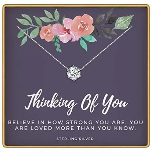 KEDRIAN Thinking Of You Necklace, 925 Sterling Silver, Thinking Of You Gifts For Women,Sympathy Gift Pendant Necklaces, Cancer Gifts For Women, Chemotherapy Gifts, Encouragement Gifts For Women KEDRIAN Thinking Of You Necklace, 925 Sterling Silver, Thinking Of You Gifts For Women,Sympathy Gift Pendant Necklaces, Cancer Gifts For Women, Chemotherapy Gifts, Encouragement Gifts For Women