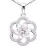 ALOV Jewelry Sterling Silver Love Peace Happiness Cubic Zirconia Pendant Necklace ALOV Jewelry Sterling Silver Love Peace Happiness Cubic Zirconia Pendant Necklace