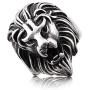 Gungneer Lion Head Ring Stainless Steel King Hip Hop Biker Accessory Mens Protection Strength Jewelry