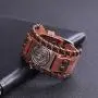 VASSAGO Vintage Amulet The Second Pentacle of Jupiter The Greater Key of Solomon Brown Leather Bracelet Gift Jewelry for Men Women VASSAGO Vintage Amulet The Second Pentacle of Jupiter The Greater Key of Solomon Brown Leather Bracelet Gift Jewelry for Men Women