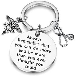 BAUNA NP Nurse Practitioner Gift NP Keychain Always Remember That You Can Do More NP Graduation Gift Nurse Jewelry