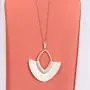 RIAH FASHION Bohemian Fringe Tassel Pendant Statement Necklace - Silky Strand Semi Circle Thread Leaf Marquise Fan Charm Long Chain RIAH FASHION Bohemian Fringe Tassel Pendant Statement Necklace - Silky Strand Semi Circle Thread Leaf Marquise Fan Charm Long Chain
