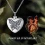 AOBOCO Butterfly Urn Necklace for Ashes Sterling Silver Memorial Keepsake Cremation Jewelry with Filling Tool AOBOCO Butterfly Urn Necklace for Ashes Sterling Silver Memorial Keepsake Cremation Jewelry with Filling Tool