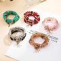 NSLS 5 Sets Boho Bracelets for Women Multilayer Stackable Sparkly Crystal Beaded Stretch Bracelets Set for Teen Girls Bead Bracelet Jewelry Set
