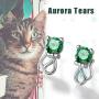 Aurora Tears 925 Sterling Silver Cat Necklace/Earrings Women Cute Animal Cats Jewelry Sets Crystal Cubic Zirconia Jewellery