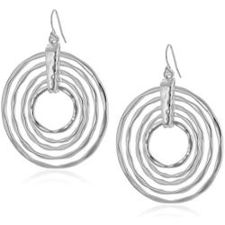 Robert Lee Morris Womens Hammered Orbital Drop Earrings