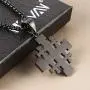 HZMAN Mens Stainless Steel Crusader Jerusalem Cross Pendant Necklace with 22+2 Inches Chain HZMAN Mens Stainless Steel Crusader Jerusalem Cross Pendant Necklace with 22+2 Inches Chain