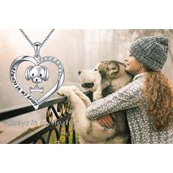 Animal Dog Necklaces Puppy Pendant Dog with Bone Necklace S925 Sterling Silver Birthday Gift for Women Teen Girls Birthday Gifts