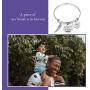 Eigso Loss Memorial Bracelet Bangle A Piece of My Heart is in Heaven Remembrance Bracelet for Loss of Dad Mom Bereavement Gift Sympathy Jewelry for Loss of Loved