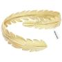 MANZHEN Gold Tone Swirl Leaf Feather Upper Arm Bracelet Armlet Cuff Bangle Armband Adjustable Mothers Day Jewelry Gift
