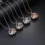 BAIYIDE Lotus Flower Ashes Pendant Cremation Jewelry with Mini Keepsake Urn Memorial Ash Jewelry