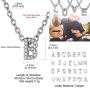 ChainsHouse CZ Initial Letter Pendant Necklace Mens Womens, 18K Gold/Platinum Plated Cubic Zirconia Personalized Name Necklace Tiny Letters Charm for Girls, Alphabet 26 A to Z