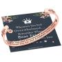 Whenever You Feel Overwhelmed Remember Whose Straighten Your Crown Bracelet, Engraved Inspirational Bracelets Personalized Gift for Mom, Daughter, Granddaughter, Sister, Best Friend, Women and Girls