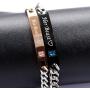 Uloveido His Queen and Her King Black Titanium Necklaces & Bracelet Matching Couple Jewelry Sets for Men and Women with Cubic Zirconia ST118