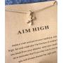 Message Card Brave Anchor Necklace Good Luck Friendship Pendant Compass Chain Necklace with Gift Card…