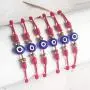 HUASAI Evil Eye Bracelet for Women Good Luck 7 Knot Red String Bracelet Kabbalah Protection Friendship Wish Bracelet Jewelry for Girls