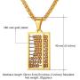 U7 Abacus Pendant 18K Gold Plated/Stainless Steel Men Women Necklace, 22 Inch Chain