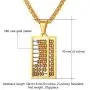 U7 Abacus Pendant 18K Gold Plated/Stainless Steel Men Women Necklace, 22 Inch Chain