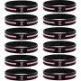 (12-pack) Breast Cancer Pink Awareness Ribbon Silicone Bracelets - Wholesale Pack of 1 Dozen Unisex Wristbands for Men Women - Cancer Survivor Hospital Gifts Party Favors Giveaways Goodie Bag Items