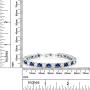 Gem Stone King Sparkling 7 Inch Blue and White Round Cubic Zirconia Tennis Bracelet
