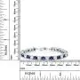 Gem Stone King Sparkling 7 Inch Blue and White Round Cubic Zirconia Tennis Bracelet