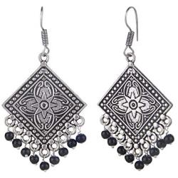 Efulgenz Indian Vintage Retro Ethnic Gypsy Oxidized Boho Dangle Drop Hook Earrings for Girls and Women Love Gift