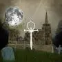 LBSBO Vampire Ankh Pendant Necklace Stainless Steel Vampire Cross Symbol Jewelry