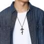 VNOX Stainless Steel Religious Russian Orthodox Cross Pendant Necklace for Men Women