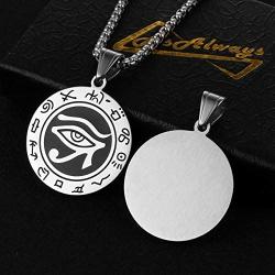 AsAlways Ancient Egyptian Coptic Jewelry for Men Women, Eye of Horus Necklace，Ancient Egyptian Symbol of Protection