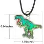 Fun Jewels Handmade T-Rex Dinosaur Pendant Color Change Mood Necklace For Boys Girls Animal Jewelry Fun Jewels Handmade T-Rex Dinosaur Pendant Color Change Mood Necklace For Boys Girls Animal Jewelry