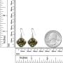 Orchid Jewelry 925 Sterling Silver Dangling Earrings For Women Green Jasper 17.40 Ct Cushion Genuine Gemstone Sensitive Ears Fashion Jewellery Anniversary Engagement Birthday Gifts For Ladies