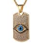 AsAlways Men & Women 18K Gold Eye of Horus Egypt Charm Jewelry Dog Tag Good Luck Success Amulet Friendship Cross pendant