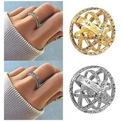 YandMe 2019 New Astronomical Sphere Ball Ring Vintage Foldable Open Cosmic Ring Best Gift for Lover