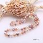 JYX Pearl Necklace Set 8-9mm Multi Color Freshwater Cultured Pearl Necklace and Bracelet Set for Women