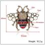 AILUOR Fashion Enamel Bumblebee Bee Brooches, Vintage Alloy Pearl Crystal Rhinestone Natural Insect Bee Animal Lapel Pins Jewelry for Women Girl