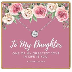 KEDRIAN Daughter Necklace, 925 Sterling Silver, Daughter Gifts, Mother Daughter Gift, Daughter Necklaces, Mother Daughter Necklace, Gifts for Daughter, Daughter Pendants for Women