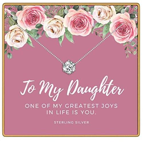 KEDRIAN Daughter Necklace, 925 Sterling Silver, Daughter Gifts, Mother Daughter Gift, Daughter Necklaces, Mother Daughter Necklace, Gifts for Daughter, Daughter Pendants for Women