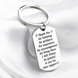 FUSTMW Thank You Gift Appreciation Gift Thank You for Guidance Keychain Nurse Teacher Gift Coach Leaders Gift I Will Always be Grateful to You for Your Support