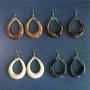 DAMLENG 4 Pairs Unique Boho Acrylic Hollow Round Teardrop Dangle Drop Leopard Earrings Set for Women Girls Square Water drop Hook Earrings Jewelry