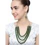 Aheli Kundan Pearl Long Multi Layered Necklace Earrings Set Indian Wedding Jewelry for Women