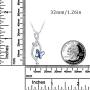 Butterfly Necklace, Infinity Necklace 925 Sterling Silver Butterfly Jewelry Infinity Jewelry for Women (Silver)