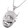 VANAXIN Devil Skull Pendant Necklace Evil Mask for Men Women AAA Iced Out CZ Inlay Jewelry Punk Hip Hop