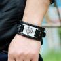 GUNGNEER Men Black Celtic Dragon Leather Bracelet Elastic Irish Strength Power Protection Irish Jewelry Accessories