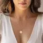 Evil Eye Necklace for Women Gold Medallion Coin Necklace Crescent Moon Necklace Protection Hamsa Necklace 18K Gold Plated Necklaces for Women Dainty Jewelry Gift