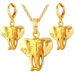 Lucky Elephant Pendant 18k Gold Plated/Platinum Plated Rhinestone Crystal Necklace
