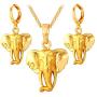 Lucky Elephant Pendant 18k Gold Plated/Platinum Plated Rhinestone Crystal Necklace