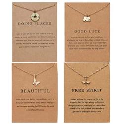 ZYJLM 6 Pcs Friendship Necklaces for Girls Dainty Best Friends Necklaces Cute Gold Cat Angel Bar Sun Hummingbird Meaningful Necklace Jewelry Gift for Women Girlfriend