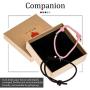 Couple Magnetic Bracelet Set Rope Braided Charm Adjustable Couple Gift Jewelry Set Box for Women Men 2 Pack