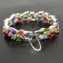 HERMOSA Classic Ladies Bracelet Garnet White Topaz Amethyst Citrine Peridot Pink Topza 7 Inches (7 Inches)